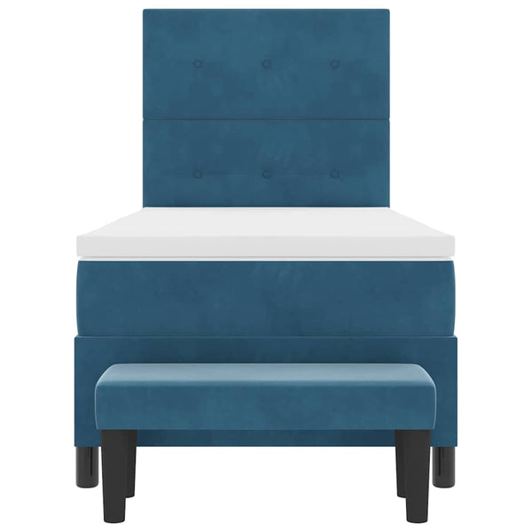 Boxspringbett Dunkelblau 200x100 cm Samt