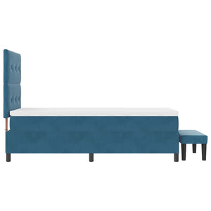 Boxspringbett Dunkelblau 200x100 cm Samt