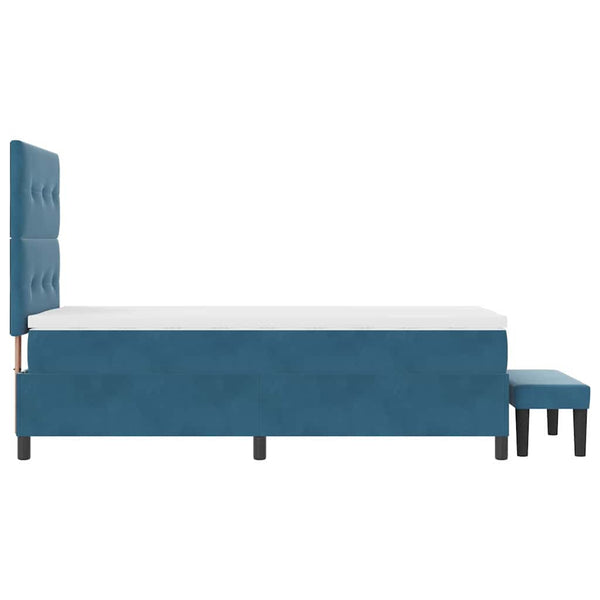 Boxspringbett Dunkelblau 200x100 cm Samt