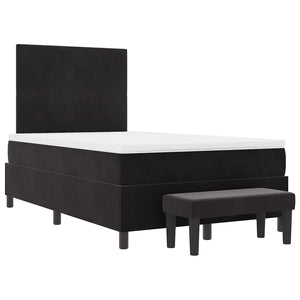 Boxspringbett Schwarz Samt 190x120 cm