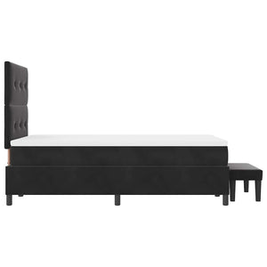 Boxspringbett Schwarz Samt 190x120 cm