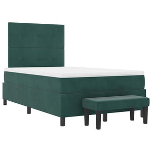 Boxspringbett Dunkelgrün 190x120 cm Samt