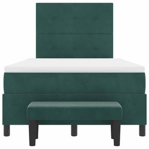 Boxspringbett Dunkelgrün 190x120 cm Samt