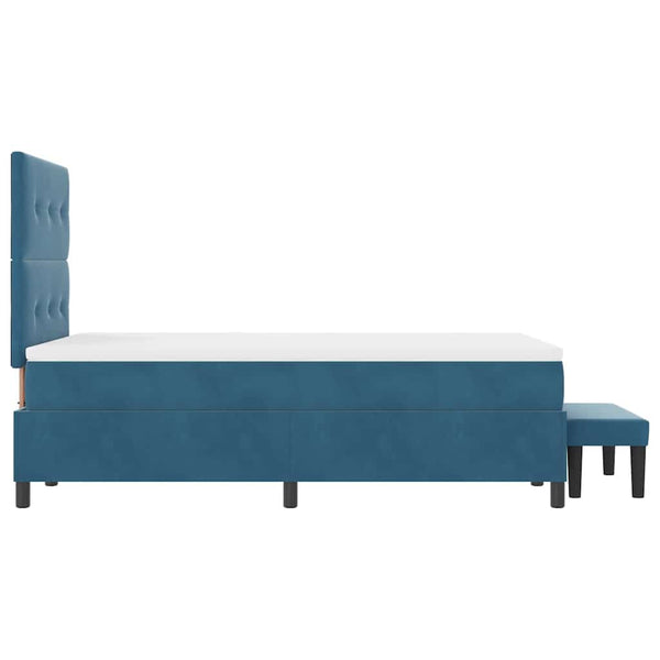 Boxspringbett Dunkelblau 190x120 cm Samt