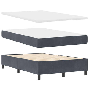 Boxspringbett Dunkelgrau Samt 200x120 cm