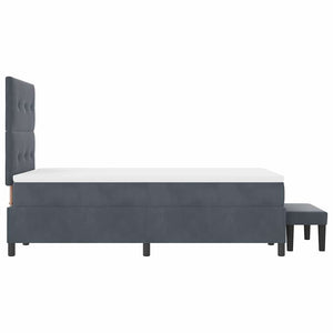 Boxspringbett Dunkelgrau Samt 200x120 cm