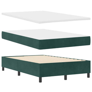 Boxspringbett Dunkelgrün Samt 120x200 cm