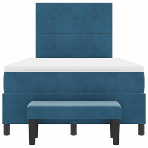 Boxspringbett Dunkelblau Samt 200x120 cm