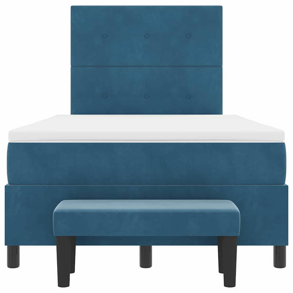 Boxspringbett Dunkelblau Samt 200x120 cm