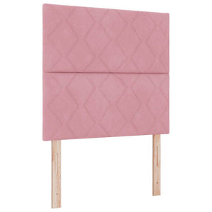 Boxspringbett Rosa Samt 200x100 cm mit Kissen