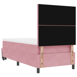 Boxspringbett Rosa Samt 200x100 cm mit Kissen