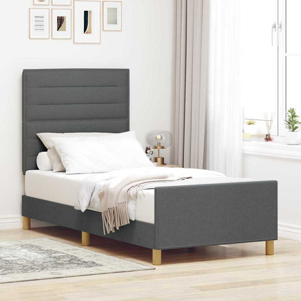 Bettgestell Dunkelgrau 80x200 cm