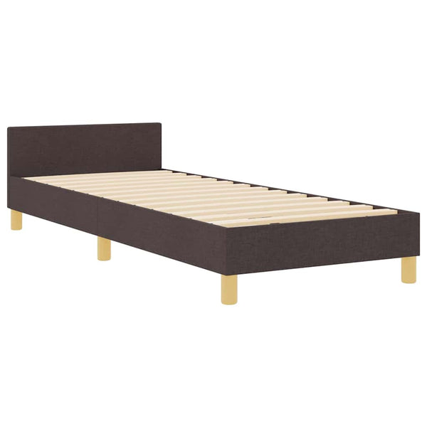 Dunkelbraunes Stoff-Bettgestell 80x200 cm