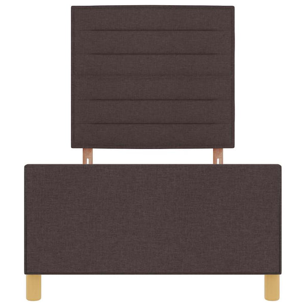 Dunkelbraunes Stoff-Bettgestell 80x200 cm