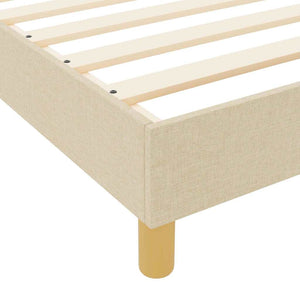 Creme Bettgestell 80x200 cm mit Kopfteil
