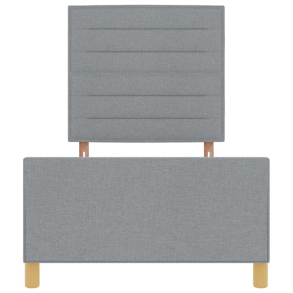 Bettgestell Hellgrau 90x190 cm Stoff