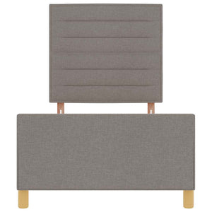 Bettgestell Taupe 90x190 cm Stoffbezug