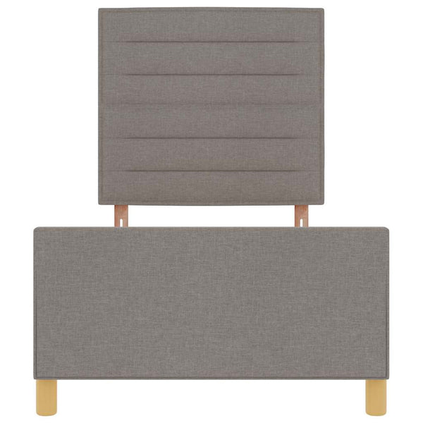 Bettgestell Taupe 90x190 cm Stoffbezug