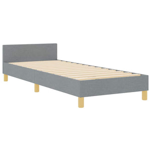 Bettgestell Grau 90x200 cm mit Kopfteil
