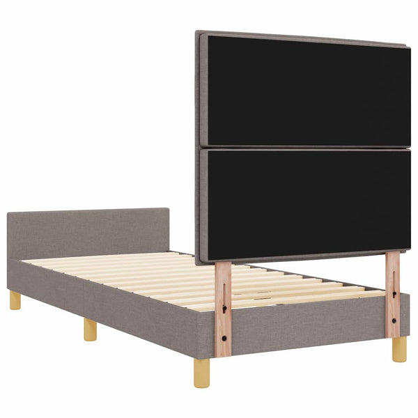 Bettgestell Taupe 90x200 cm mit Kopfteil