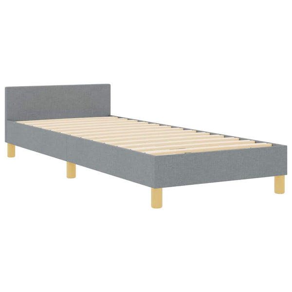 Bettgestell Hellgrau Stoff 100x200 cm