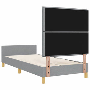 Bettgestell Hellgrau Stoff 100x200 cm