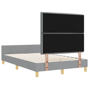 Bettgestell mit Kopfteil Hellgrau 120x190 cm