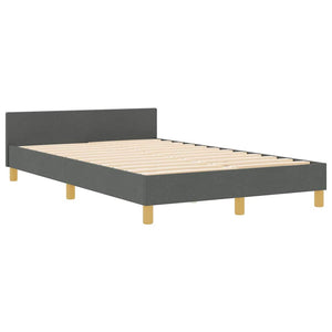 Bettgestell Dunkelgrau 120x190 cm Stoffbezug