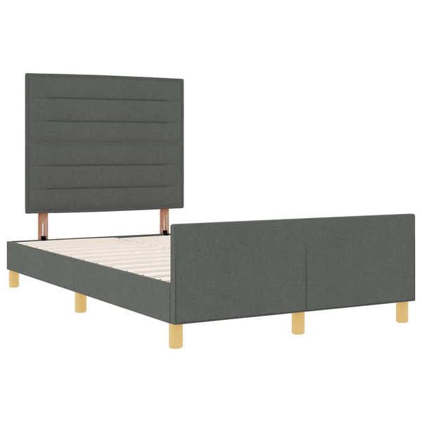 Bettgestell Dunkelgrau 120x190 cm Stoffbezug