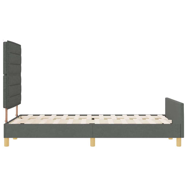 Bettgestell Dunkelgrau 120x190 cm Stoffbezug