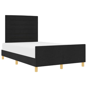 Bettgestell Schwarz 120x190 cm mit Kopfteil