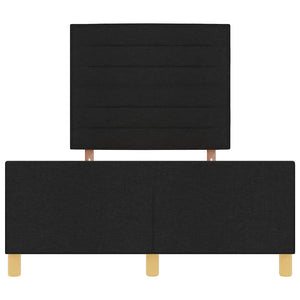 Bettgestell Schwarz 120x190 cm mit Kopfteil