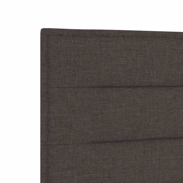 Dunkelbraunes Stoff-Bettgestell 120x190 cm