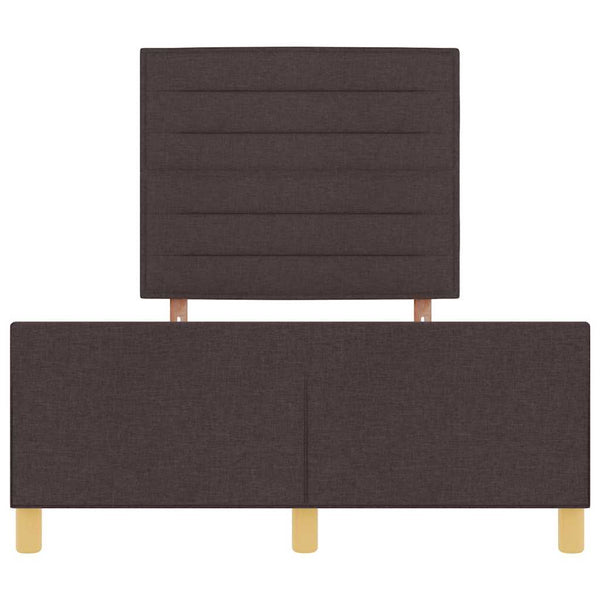 Dunkelbraunes Stoff-Bettgestell 120x190 cm