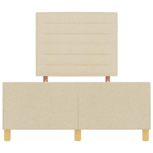 Bettgestell Creme 120x190 cm Stoff