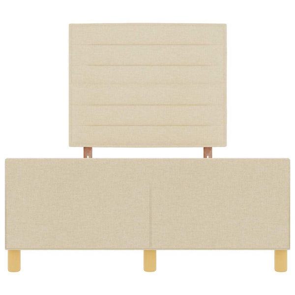 Bettgestell Creme 120x190 cm Stoff
