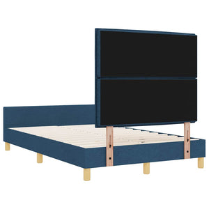 Blaues Bettgestell mit Kopfteil 120x190 cm