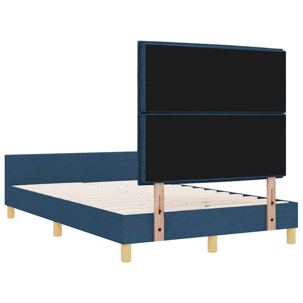 Blaues Bettgestell mit Kopfteil 120x190 cm