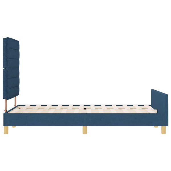 Blaues Bettgestell mit Kopfteil 120x190 cm