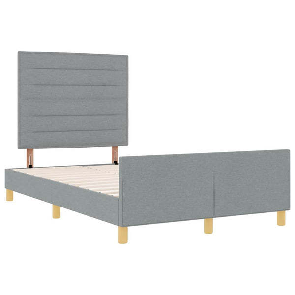 Bettgestell Stoff Hellgrau 120x200 cm