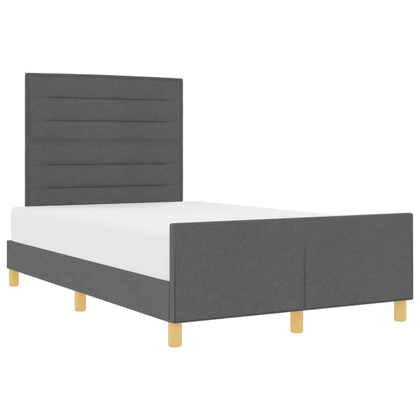 Bettgestell Stoff Dunkelgrau 120x200 cm