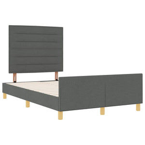 Bettgestell Stoff Dunkelgrau 120x200 cm