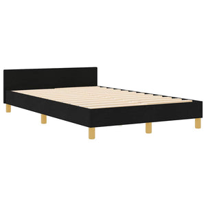 Bettgestell Stoff Schwarz 120x200 cm
