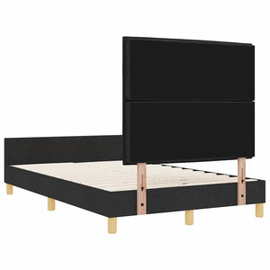 Bettgestell Stoff Schwarz 120x200 cm