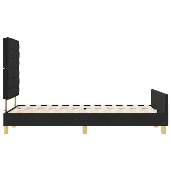Bettgestell Stoff Schwarz 120x200 cm