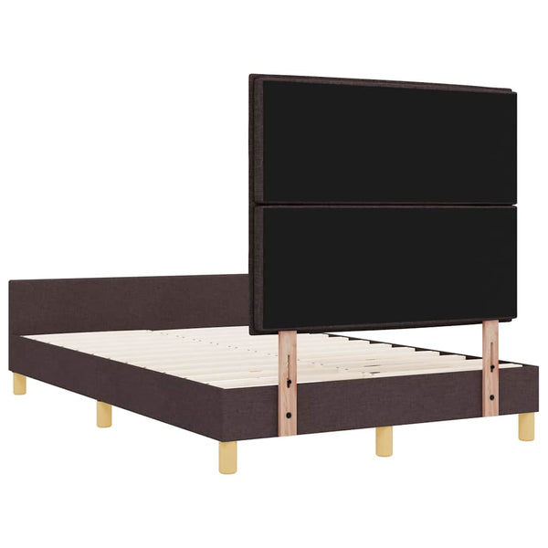 Dunkelbraunes Stoff-Bettgestell 120x200 cm