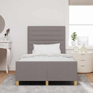 Bettgestell Taupe 120x200 cm mit Kopfteil
