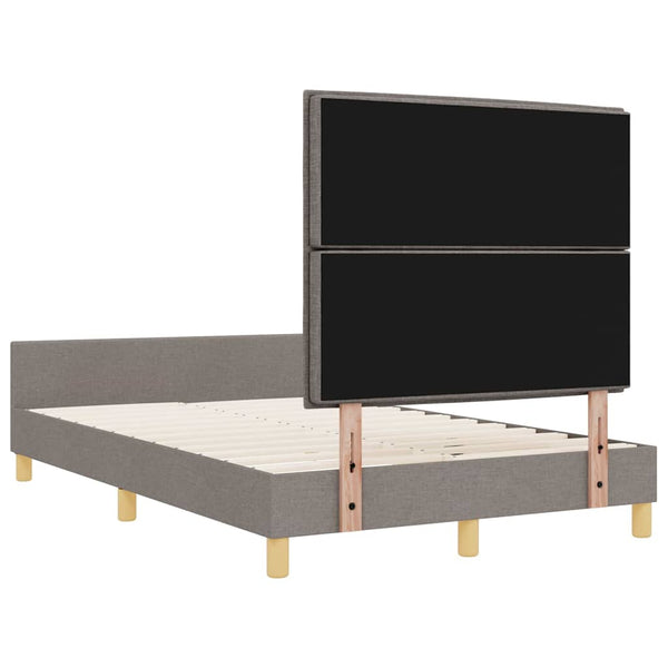 Bettgestell Taupe 120x200 cm mit Kopfteil