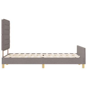 Bettgestell Taupe 120x200 cm mit Kopfteil