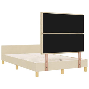 Bettgestell Creme 120x200 cm mit Kopfteil